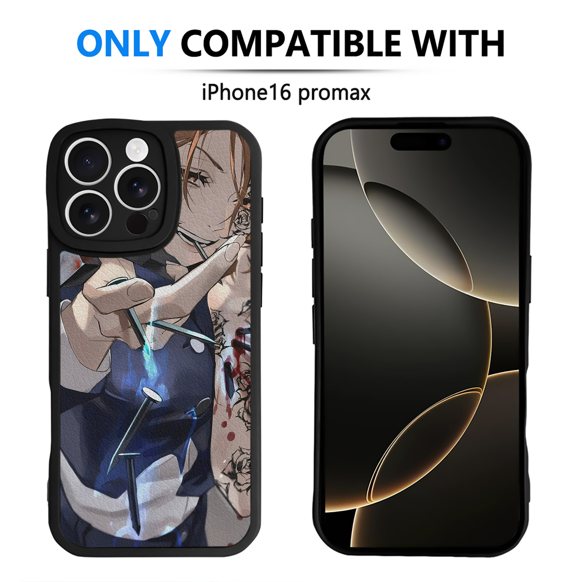 （画像用） 呪術廻戦 Jujutsu Kaisen 【iPhone 16シリーズ対応】シリコンスマホケース（レザー調） 材質：シリコン